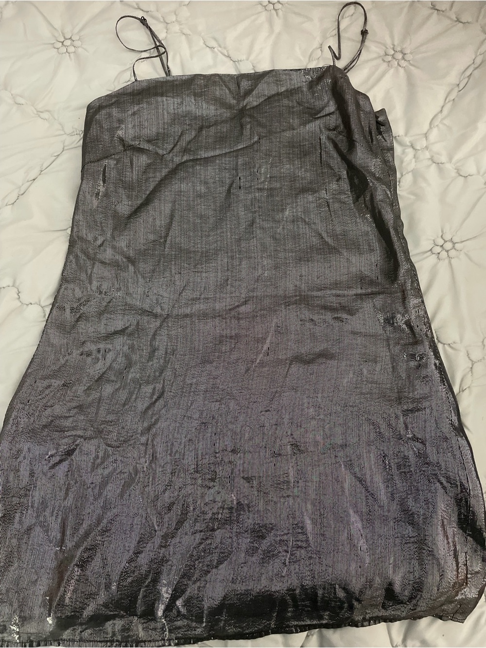 Capulet Metallic Grey Mini Slip Dress